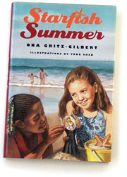children's book cover jacket illustration for "Starfish Summer" by Yong Chen