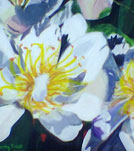 Acrylic Still-life painting of Mary Churchill Student: flowers