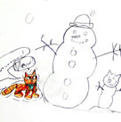 Comic story and drawings by talented kid - Ellen Chen: Me and My Cat 2