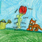 Comic story and drawings by talented kid - Ellen Chen: Me and My Cat 4