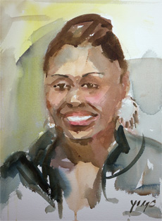 watercolor portrait painting demo, finish in 20 minutes
