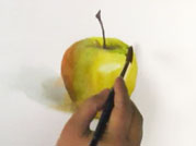 Free Watercolor Lesson: Painting a Yellow Apple in watercolor step-by-step