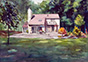 house watercolor portrait painting of a vacation home