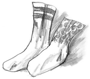 Drawing of a pair of shocks