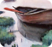 watercolor of a boat