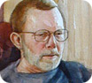 watercolor portrait painting of man