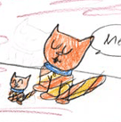 Comic story and drawings by talented kid - Ellen Chen: Me and My Cat 15