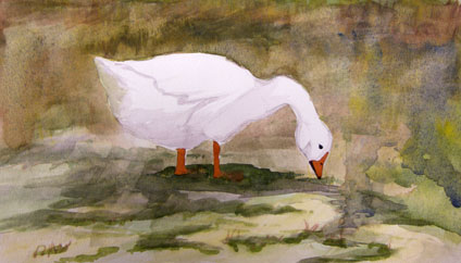 watercolor painting by Allison Lenker, a proud student of Yong Chen