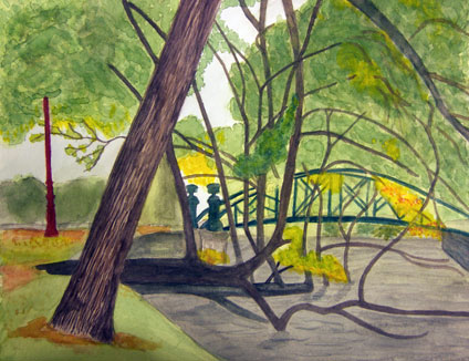 watercolor painting by Brandy Kmetz, a proud student of Yong Chen