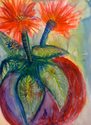 watercolor painting by Brittany Feedore, a proud student of Yong Chen