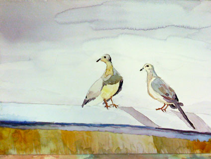 watercolor painting by Elizabeth Hall, a proud student of Yong Chen