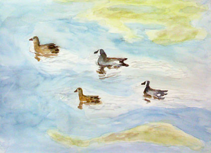watercolor painting by Grace Taylor, a proud student of Yong Chen