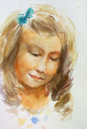 watercolor painting by Haruka Sauda, a proud student of Yong Chen