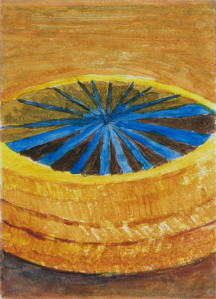 my first watercolor painting experience: watercolor painting a yellow tire by Cheng-Chieh Lin, a proud student of Yong Chen